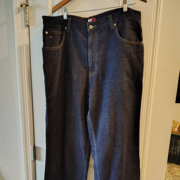 Men's Wide Legs Baggy 90's Tommy Hilfiger Carpenter Jeans - Picture 1 of 12
